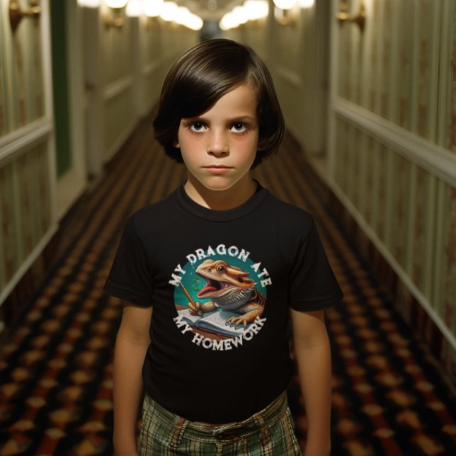 Funny Bearded Dragon Ate Homework T-Shirt (Creator Uploaded)