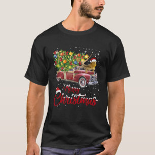 Funny Bearded Dragon Driving Christmas Tree Truck T-Shirt