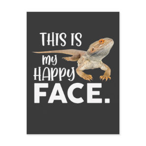 Funny Bearded Dragon Face Animal Humor Postcard