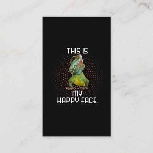 Funny Bearded Dragon Face Reptile Owner Business Card