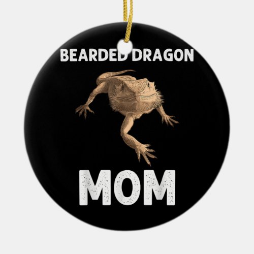 Funny Bearded Dragon Gift For Mom Women Lizard Ceramic Ornament