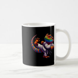 Funny Bearded Dragon High Kick Karate Samurai Ninj Coffee Mug