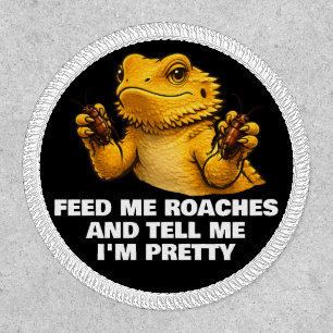 Funny Bearded Dragon Lover Reptile Owner Roaches Patch