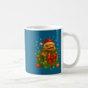 Funny Bearded Dragons Santa Christmas Tree Lights  Coffee Mug