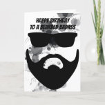 Funny Bearded Friend Birthday Card