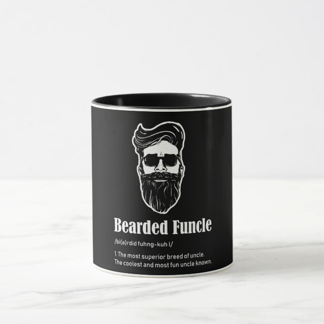 Funny Bearded Funcle Definition Mug (Center)