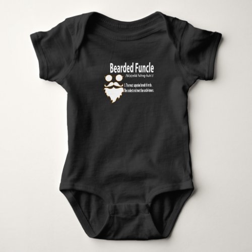 Funny Bearded Funcle for Uncles Baby Bodysuit