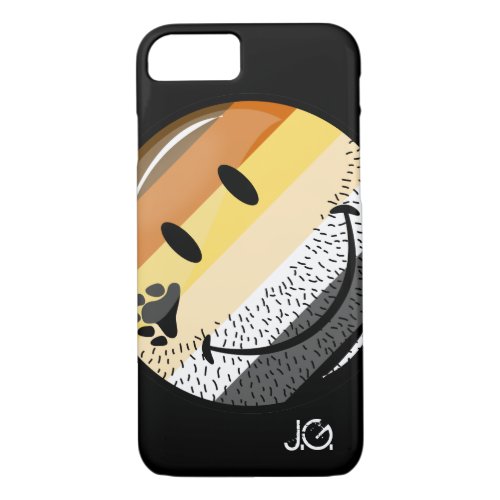 Funny Bearded Happy Gay Bear Pride Flag iPhone 87 Case