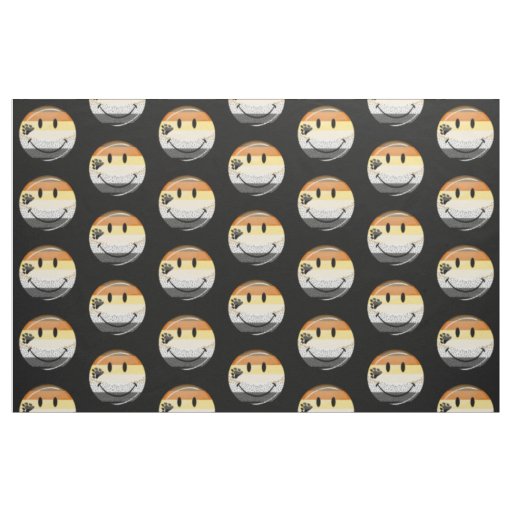 Funny Bearded Happy Gay Bear Pride Flag Fabric