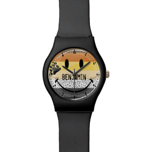 Funny Bearded Happy Gay Bear Pride Flag Watch