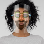 Funny Bearded Man with Glasses Face Shield (Insitu)