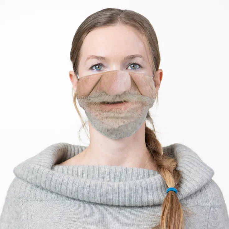Funny Bearded Old Man Adult Cloth Face Mask | Zazzle