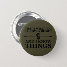 funny bearded quote button