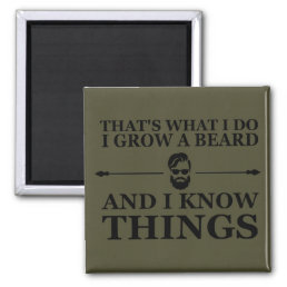 funny bearded quote magnet