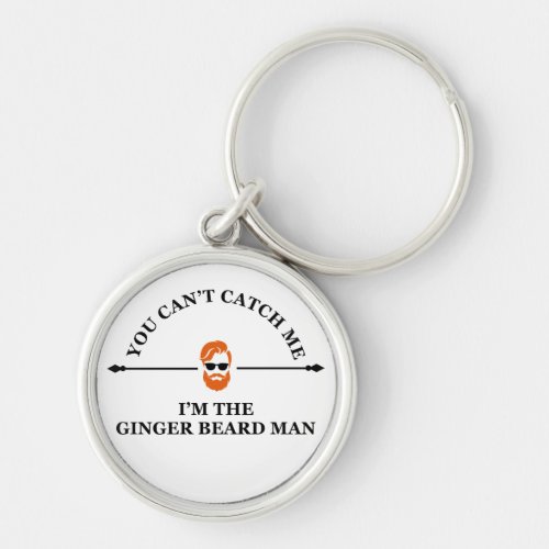 Funny bearded quotes ginger beard  keychain
