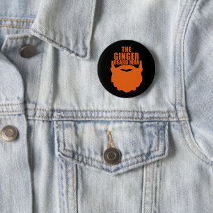 Funny bearded quotes ginger beard man button