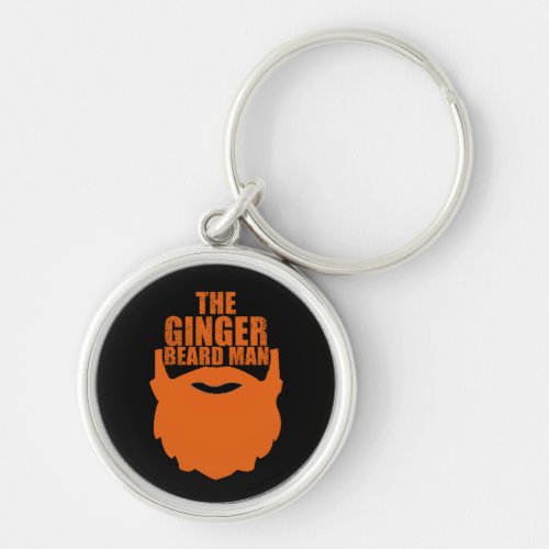 Funny bearded quotes ginger beard man keychain