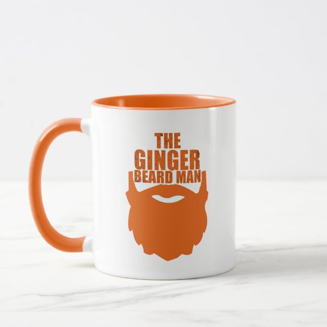 Funny bearded quotes ginger beard man mug (Left)