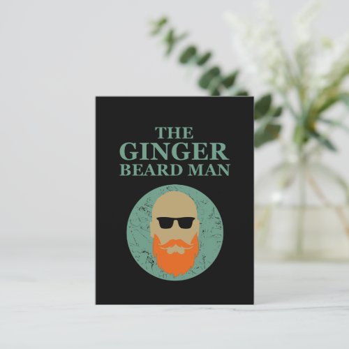 Funny bearded quotes ginger beard man postcard