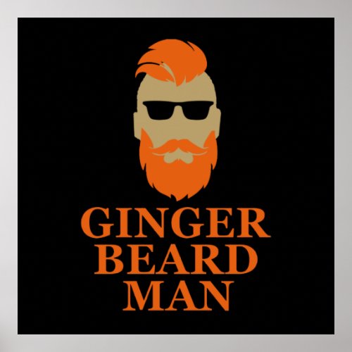 Funny bearded quotes ginger beard  poster