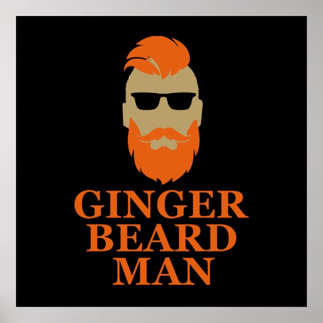 Funny bearded quotes ginger beard  poster (Front)