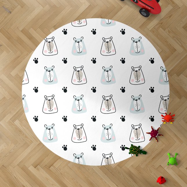 Funny Bears cute nursery  Rug (Cute rug for nursery with bears)