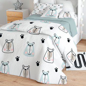 Funny Bears Duvet Cover by sweetandpretty at Zazzle