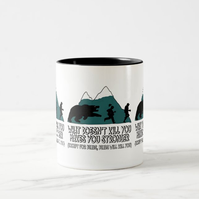 Funny bears Two-Tone coffee mug (Center)