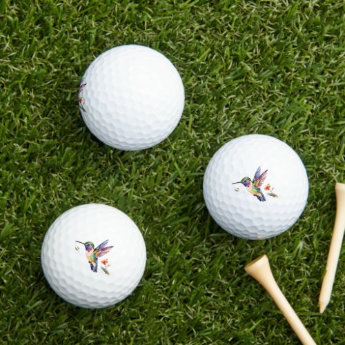 Funny  Beautiful Hummingbirds for Bird Lovers on  Golf Balls
