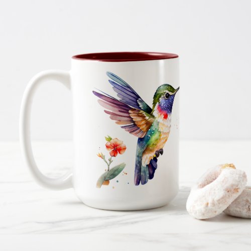 Funny  Beautiful Hummingbirds for Bird Lovers on  Two_Tone Coffee Mug