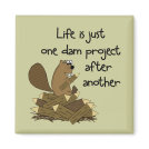 Funny Beaver at Work Magnet Funny Beaver at Work Magnet