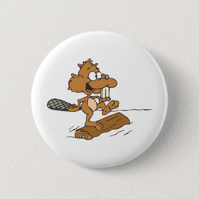 Funny Beaver Button (Front)