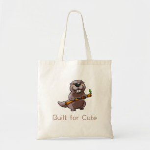 Funny Beaver Cartoon – Built for Cute Tote Bag