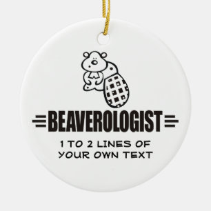 Funny Beaver Ceramic Ornament