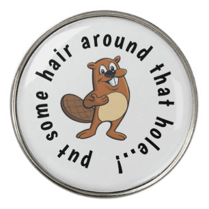 Funny Beaver 😂 Hair around Hole Golf Ball Marker