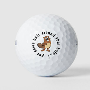 Funny Beaver 😂 Hair around Hole Golf Balls