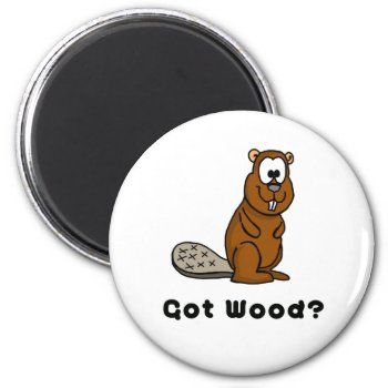 Funny Beaver Magnet by PugWiggles at Zazzle