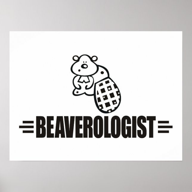 Funny Beaver Poster (Front)