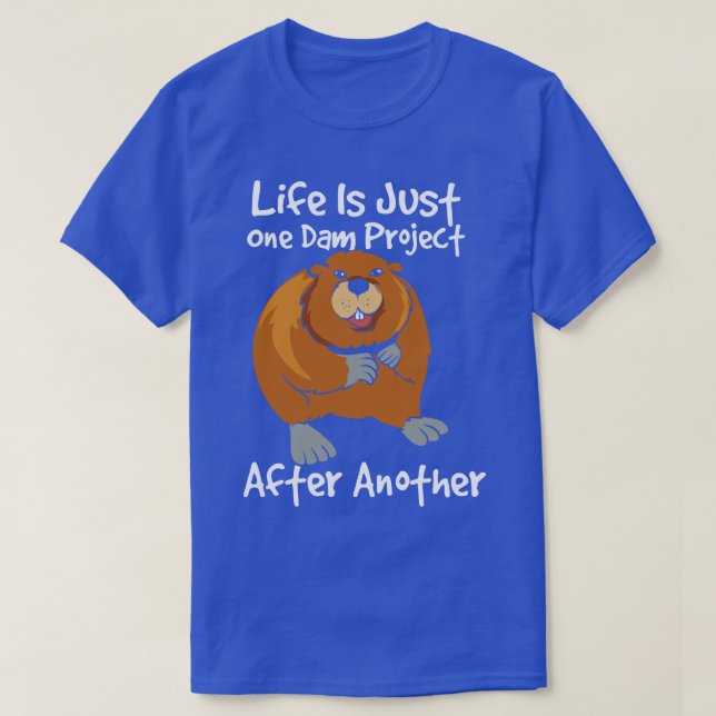 Funny Beaver Project Manager T-Shirt (Design Front)