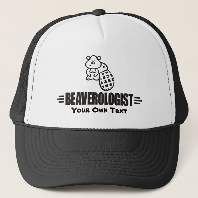 Funny Beaver Trucker Hat (Front)