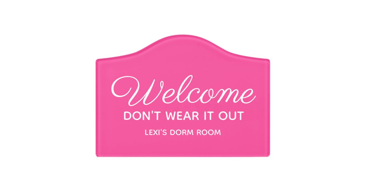 Funny Bedroom Dorm Room Door Sign Zazzle