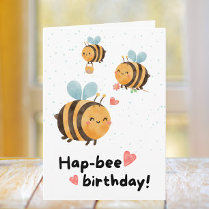 Funny Bee Birthday Card