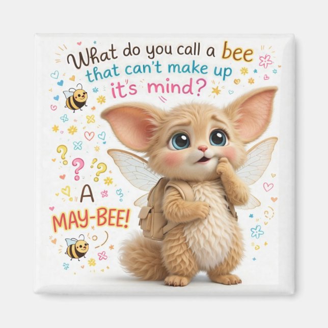 Funny Bee Dad Joke Magnet (Front)