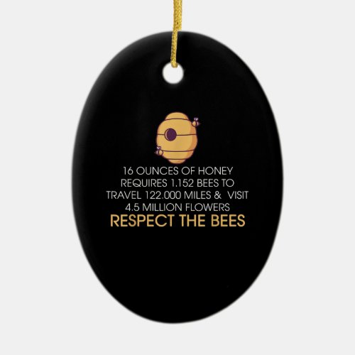 Funny Bee Hive Gift  Honey Bee Lover Gifts Ceramic Ornament