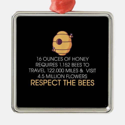 Funny Bee Hive Gift  Honey Bee Lover Gifts Metal Ornament