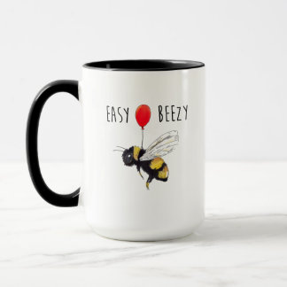 Funny bee mug, gift for beekeeper, cute graphic bu mug