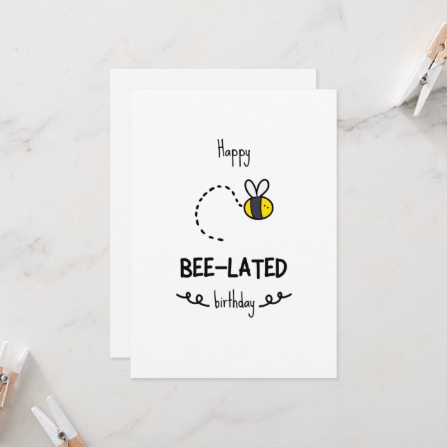 funny-bee-pun-belated-birthday-card-zazzle for Free Printable Funny Belated Birthday Cards Funny Bee Pun Belated Birthday Card | Zazzle for Free Printable Funny Belated Birthday Cards