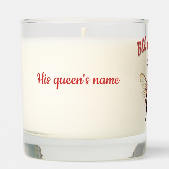 Funny Bee Pun Valentine  Scented Candle (Front)