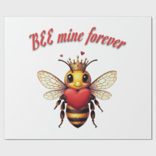 Funny Bee Pun Valentine Wrapping Paper
