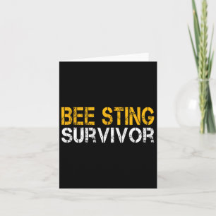 Funny Bee Sting Survivor Kids Bee Keeper Get Well Card